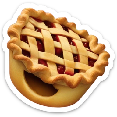 Apple pie inside wormhole sticker