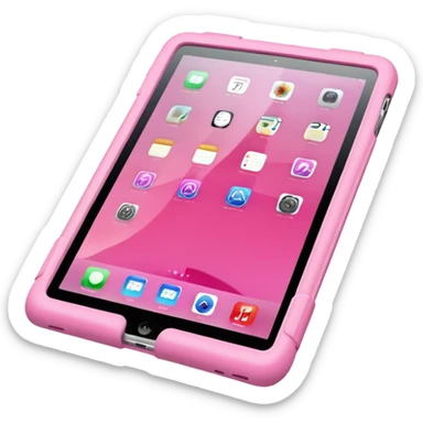 Make a iPad with pink case sticker