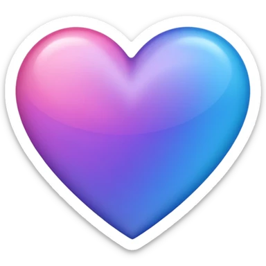 Ombré pink blue purple heart 2016 vibes sticker