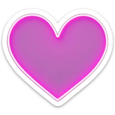 neon sign heart outline sticker