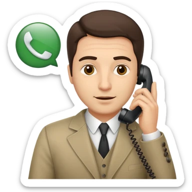 italian man on phone in office  sticker