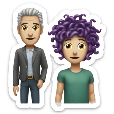 caballito de mar y medusa sticker