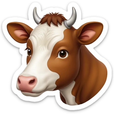 one korean cow sticker