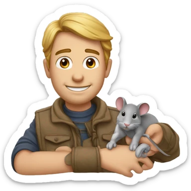 Main manche avec le mouse replié dans le premier doigt replié sticker