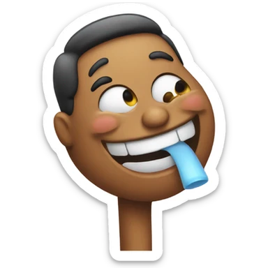 a funny emoji giving a kiss  sticker
