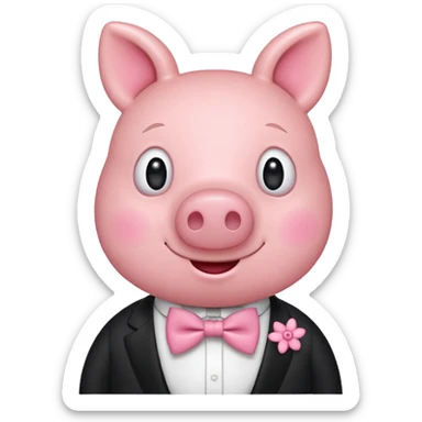 Preppy peppa pig sticker