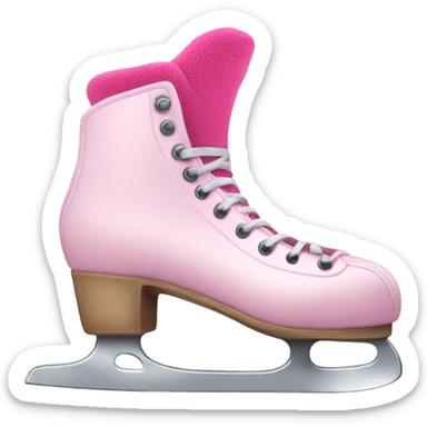 Ice skates with pink socks sticker
