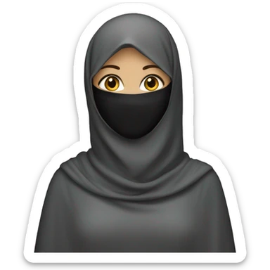 Girl wearing Niqab sticker