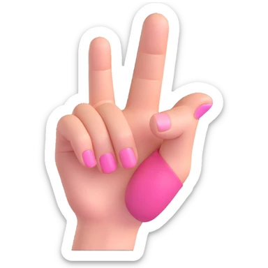 WhatsApp emoji style hand gesture with only the pinky finger extended upward, rest of the fingers folded, 3D emoji style sticker