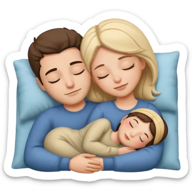 Sleeping romance couple sticker