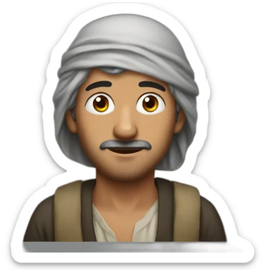 Poor Yemeni man sticker