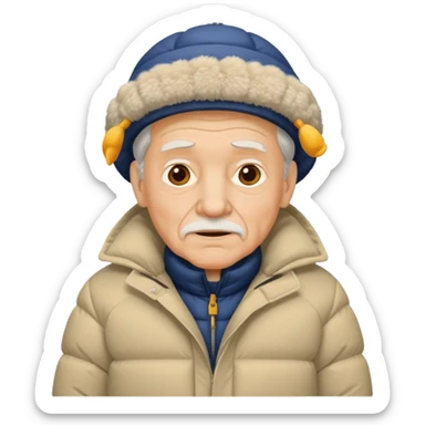 old man in puffy winter coat











 sticker