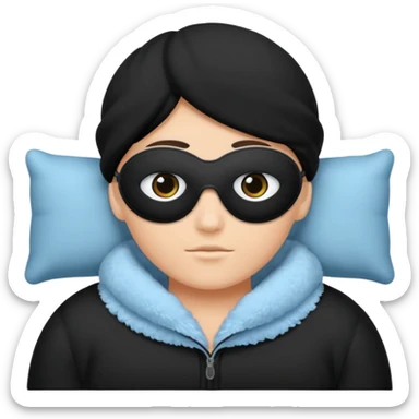 cozy winter sleep eye patch sticker