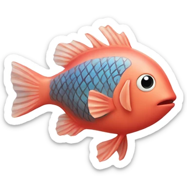 Fish swimming in coral  sticker