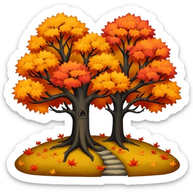 Gothic fall scenery autumn style sticker