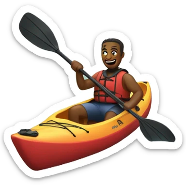 kayaking friends sticker