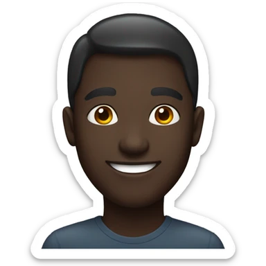 happy dark-skinned male portrait sticker
