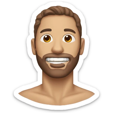 Persona tocándose la mandibula sticker