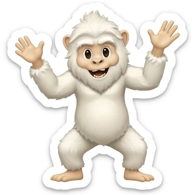 yeti dancing sticker