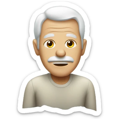 Old man going to the bathroom sticker