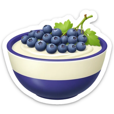 yoghurt bowl with grapes and blueberries sticker