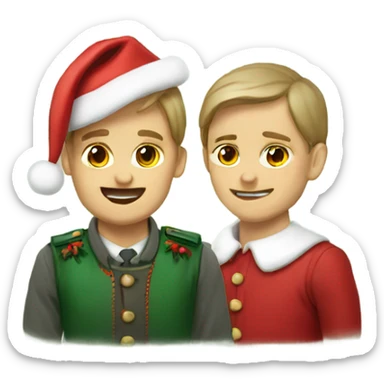 Hungary Poland christmas sticker