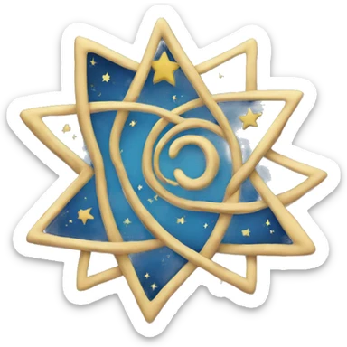 Star and spiral combined  sticker