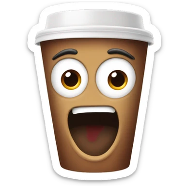 Costa Coffee with hear eyes  sticker