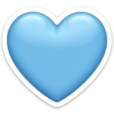 Açık Mavi kalp sticker