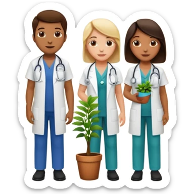 Doctors Carrying Plants sticker
