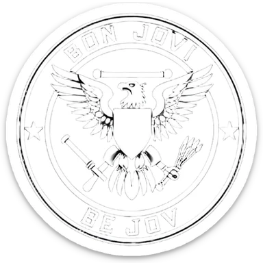 Bon Jovi 1986 band logo sticker