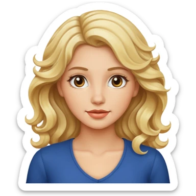 Beautiful blonde woman with waves sticker