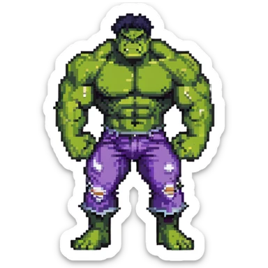 hulk superhero sticker