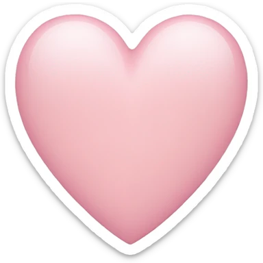 Light pink heart sticker