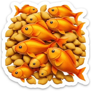 Goldfish fecal matter sticker
