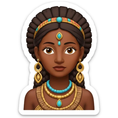 ancient Mayan woman with earrring sticker