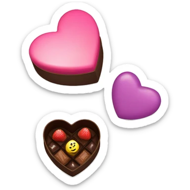heart chocolate box sticker