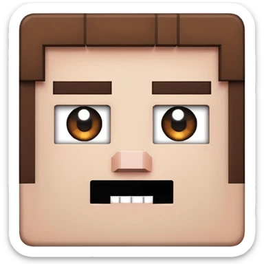 square shape minecraft herobrine face  sticker