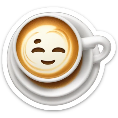 Flat white coffee sticker