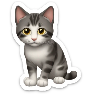 котик с ромашкой sticker