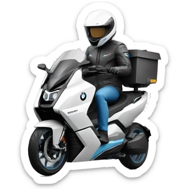 futuristic DELIVERY moto vehicle covered car driver bike bmw c1 bmwc1 sticker