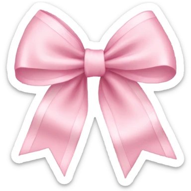 light pink ribbon bow sticker