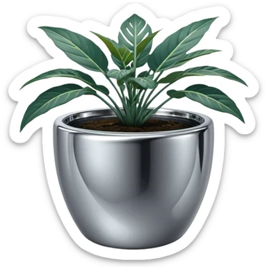 plant in pot style hajime sorayama sticker