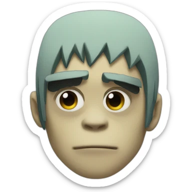 2-d gorillaz sticker