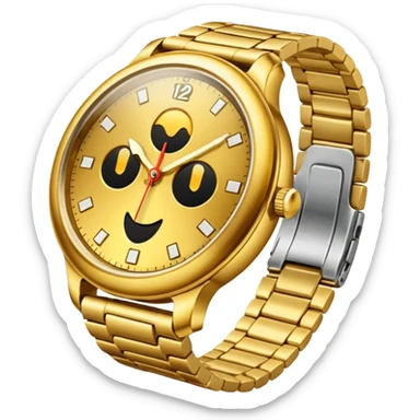 reloj dorado sticker