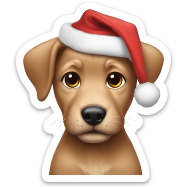 Christmas puppy sticker