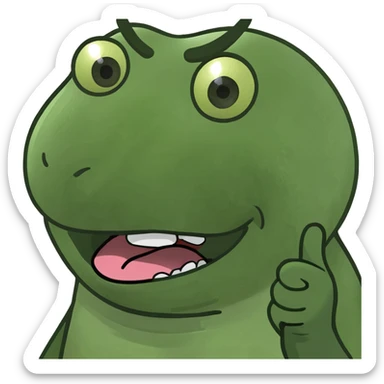 Emoji choking itself while having its tongue out  sticker