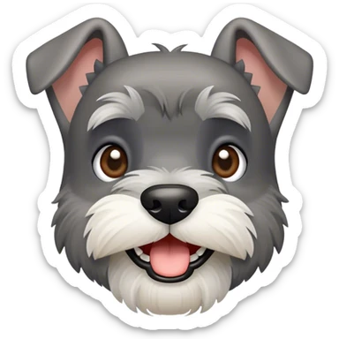 Miniature schnauzer happy sticker