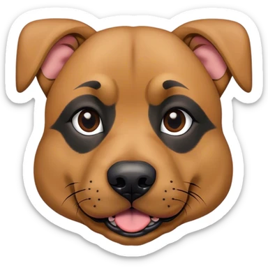 Pit bull/german shepherd mixed dog with floppy ears sticker