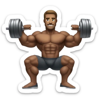 Bodybuilder leon pumping iron sticker